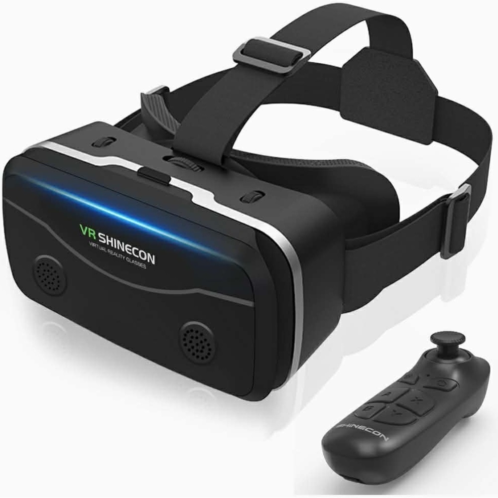 Black VR Headset with Remote